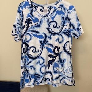 Chico’s Tunic cotton v neck tshirt. Size 2/12